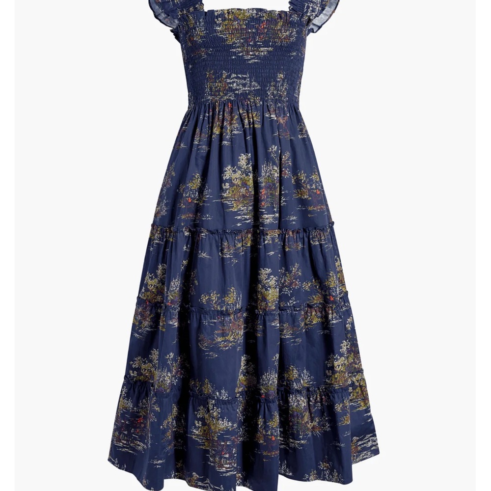 NEW Ellie Nap Dress - Navy Equestrian Toile size S
